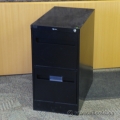 Global Black 2 Drawer Vertical Letter Size File Cabinet, Locking